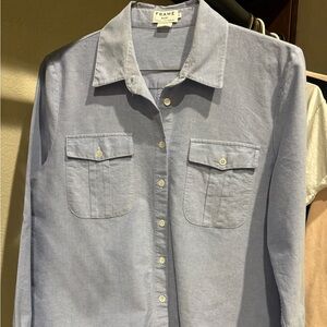 Women’s Frame button down blue shirt size medium.